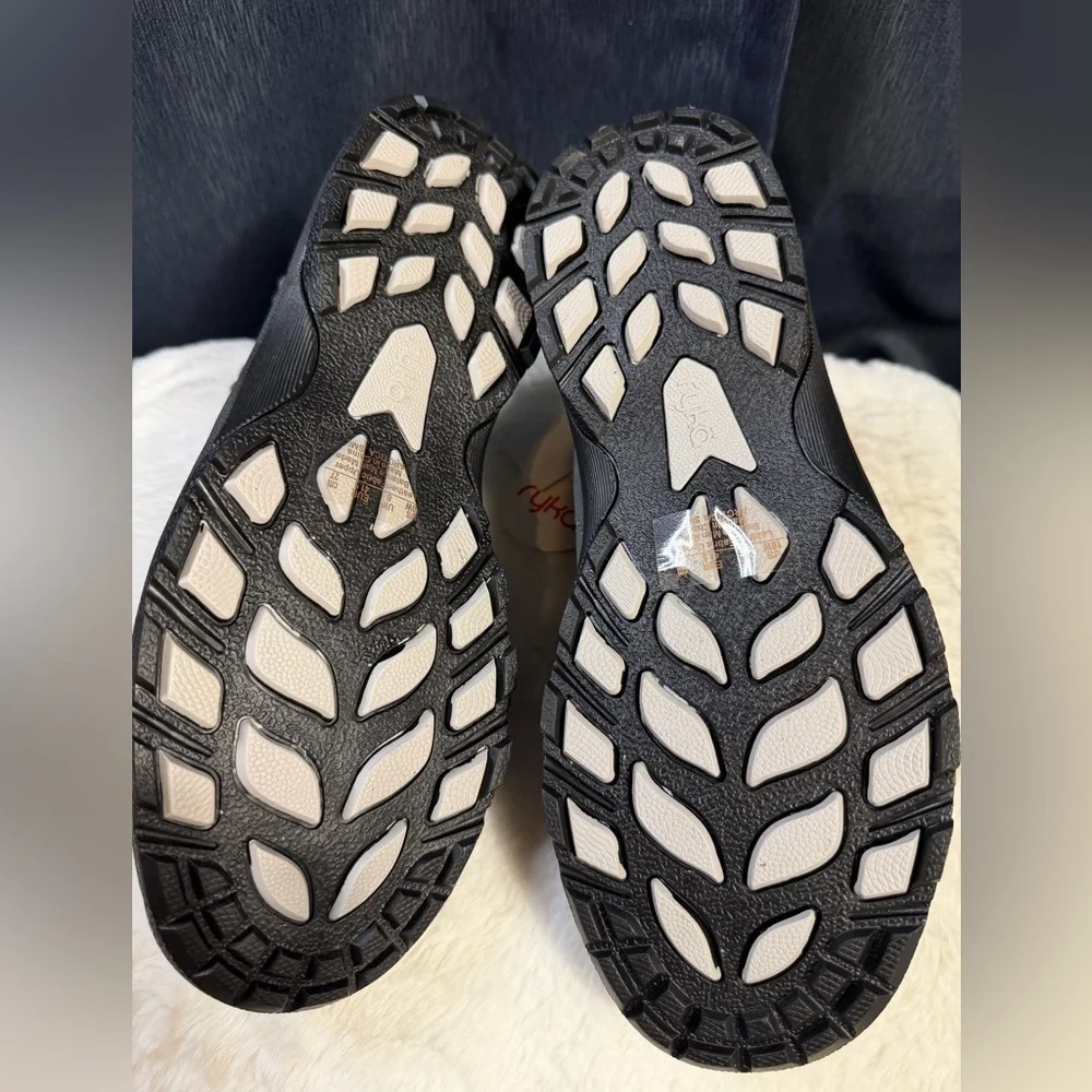 Ryka Arctica Women’s 10W Gray Suede Slip-On Winter Mules Faux Fur Lined